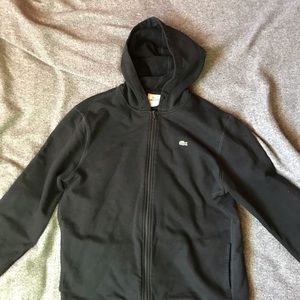 Lacoste all black zip-up hoody